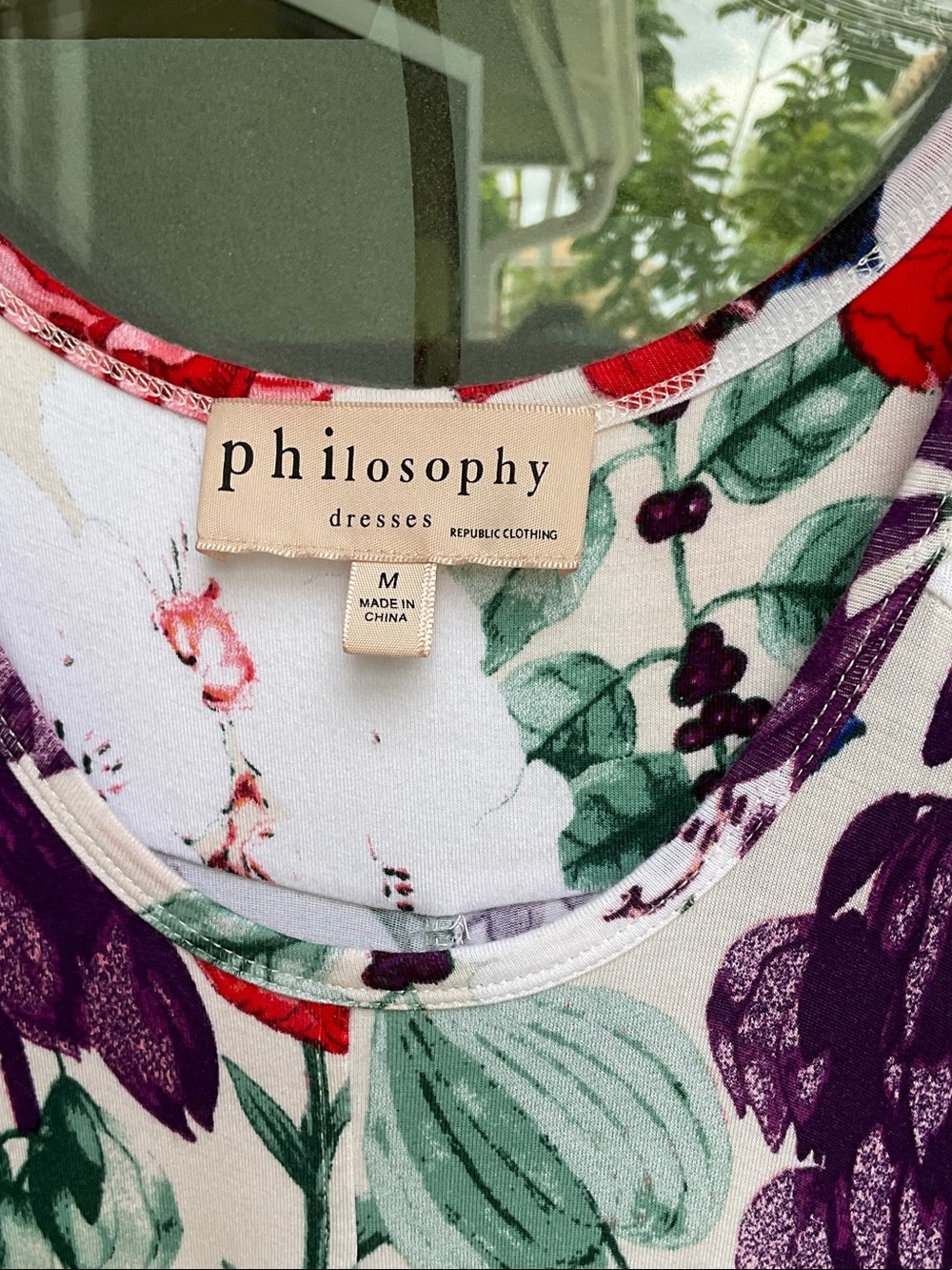 Philosophy White Maxi Dress with Multicolor Floral Print - Picture 2 of 5